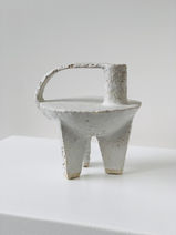 Bouteille brutaliste en céramique émaillée