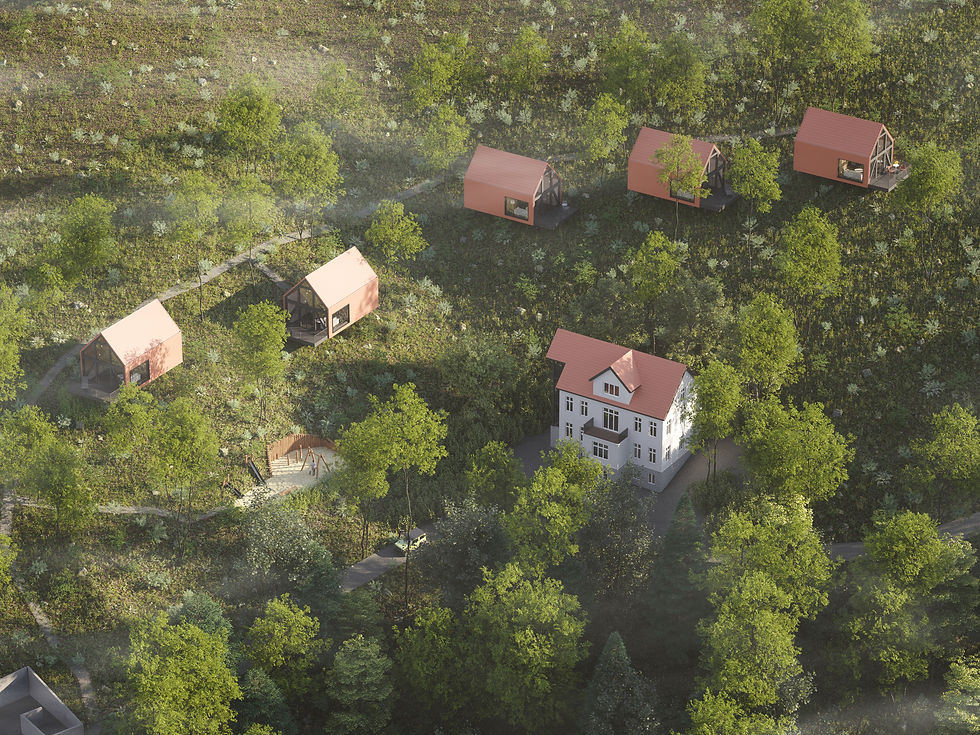 Domki nad doliną
