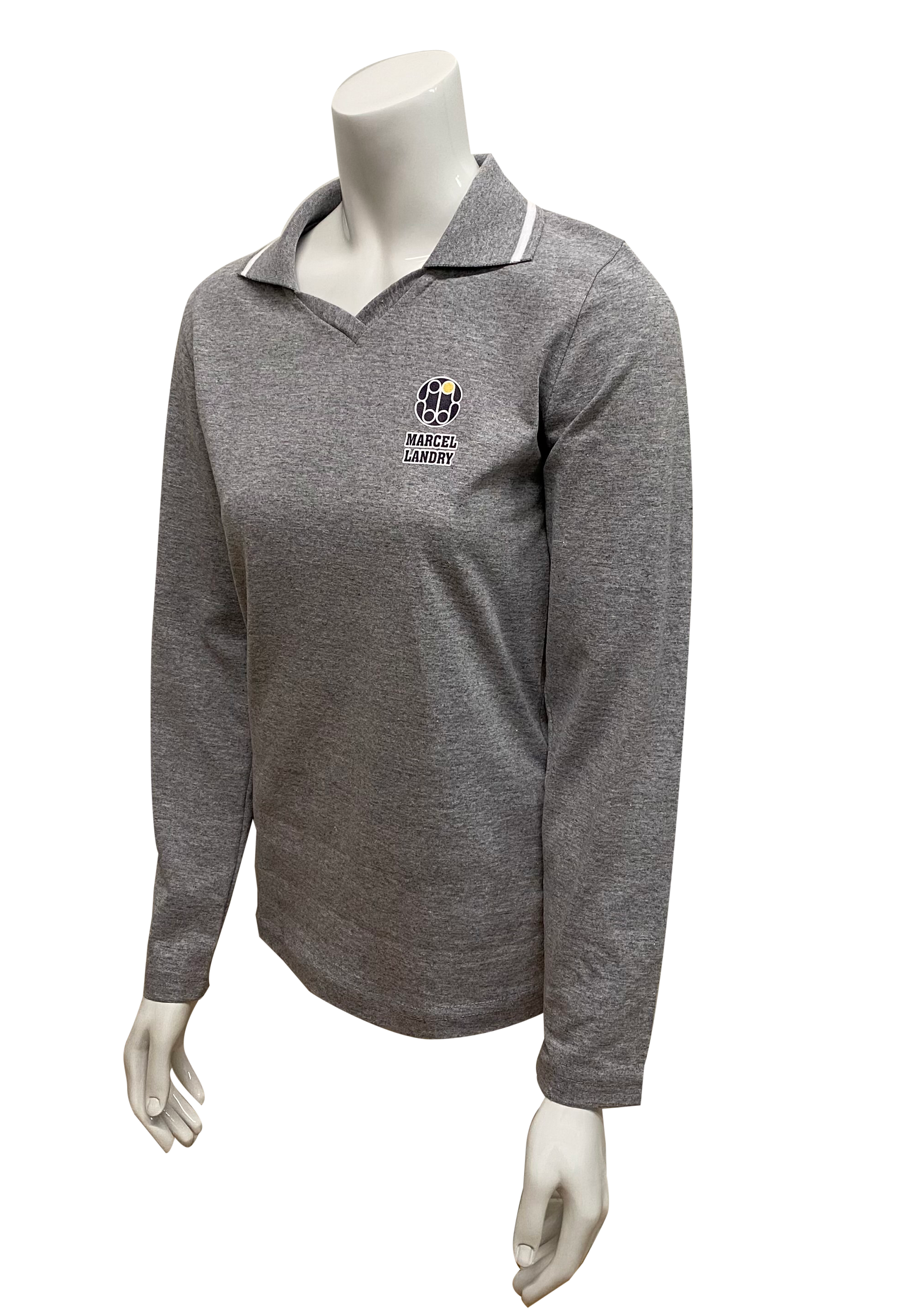 PML Polo fille gris mixte à manches longues