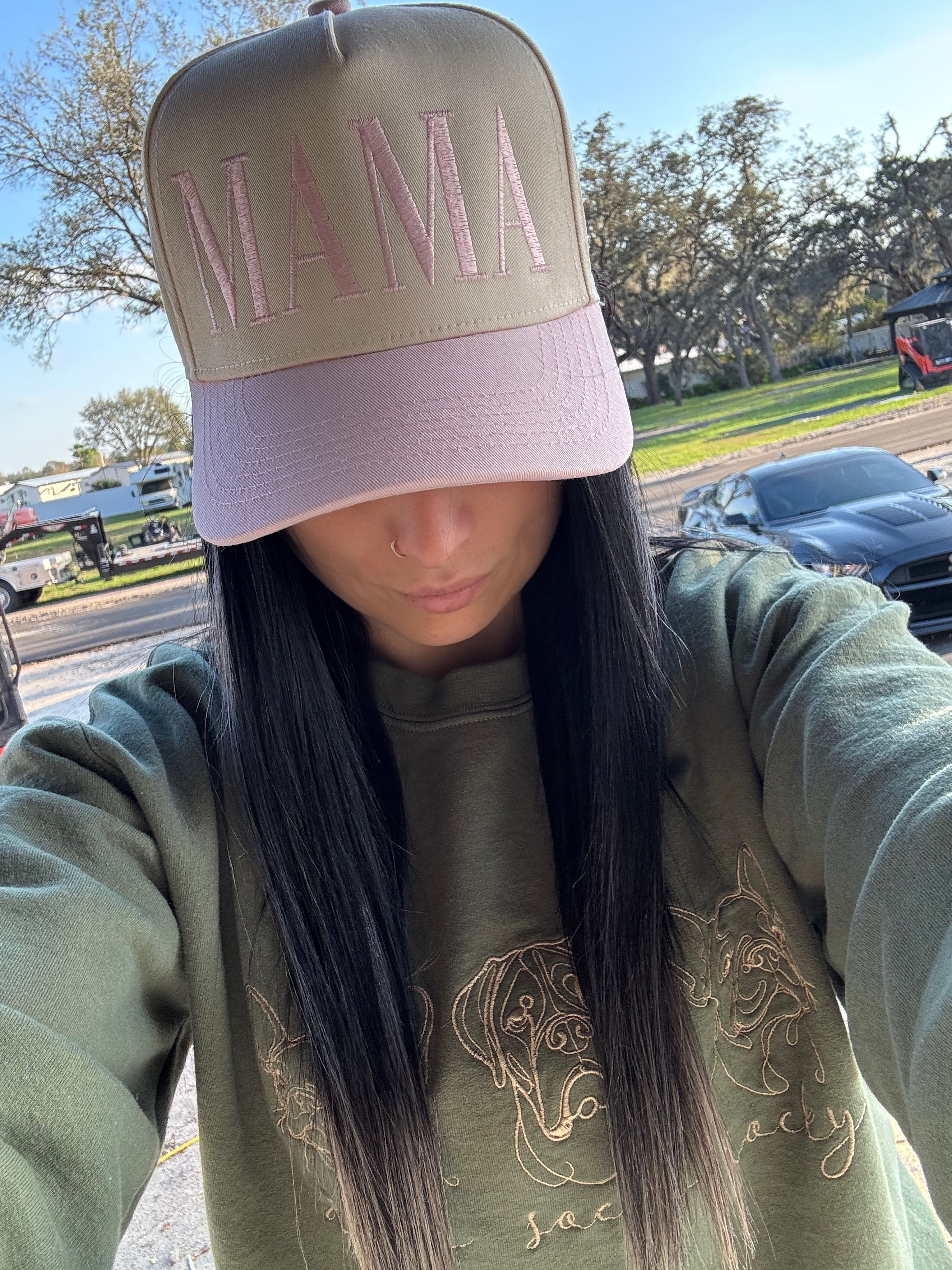 Mama Pale Pink Trucker Hat