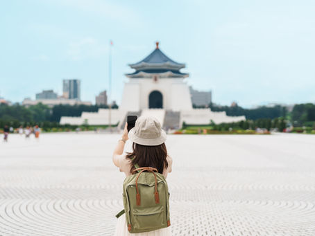 A female tourist in Taiwan