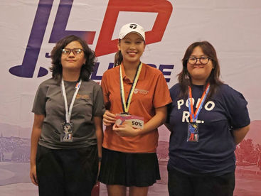 Kristyanna Herrera, Daine Pillerin, and Therese Ongchua completed a remarkable all-Enderun sweep of the Women's Individual Division at the 2026 JGFP College Series