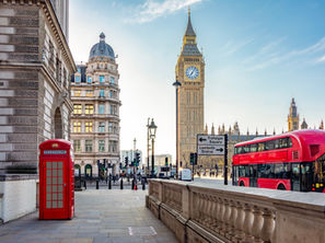 The Big Ben hovering in London, England