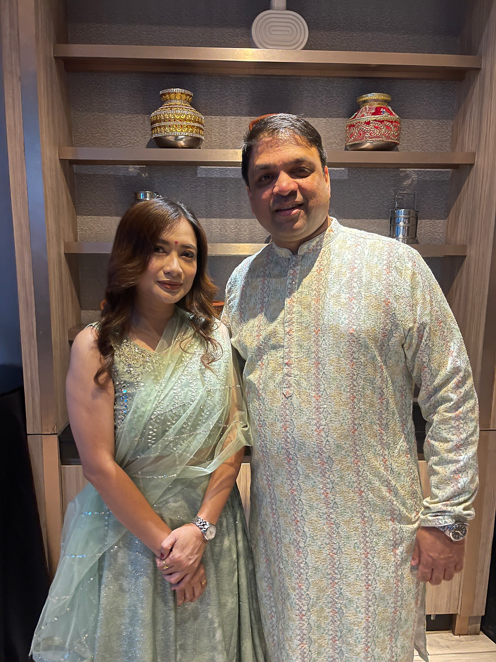 Cluster Marketing Manger, Vianney Antonio and Cluster Executive Assistant Manager, Prageeth Kumar at the opening of the Indian Week Festival