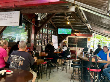 Western pub goers at The Handlebar
