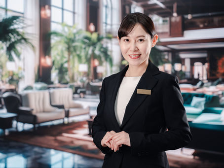 A hotel guest service associate