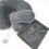 Thumbnail: Reiseset, Nackenkissen, Schlafmaske, Wolken, Mond, Flugzeug, Kristallsteine, Strasssteine, Kristalle, Rhinestones, glitzernd