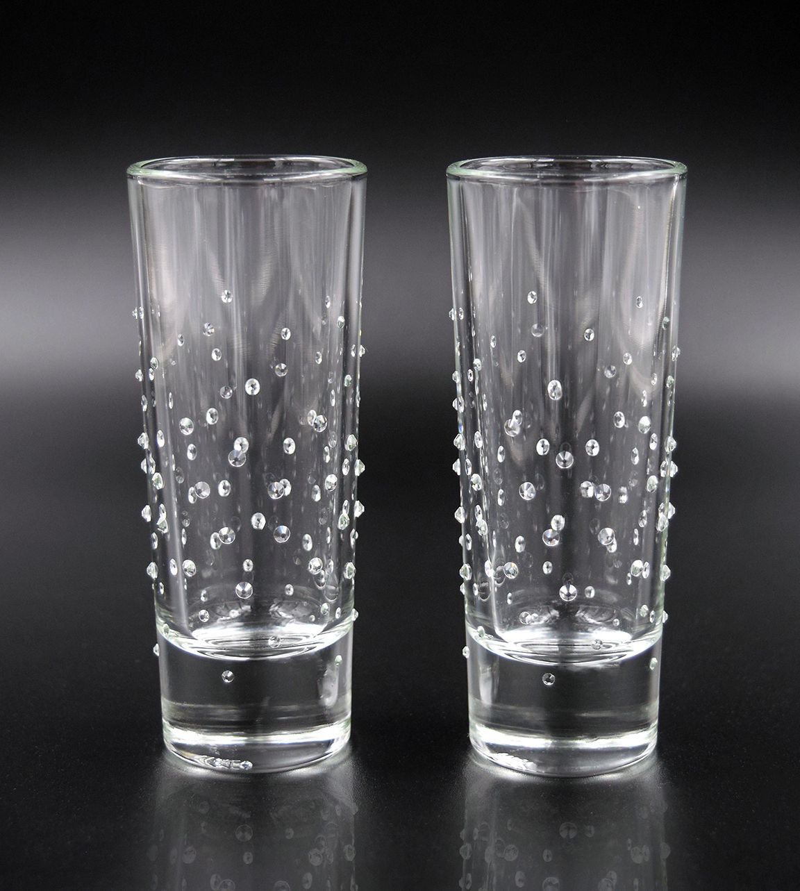 Shotglas, Schnapsglas, Strassglas, veredelt, Rhinestones, Glitzer, Glass mit Strasssteinen, Glitzer, sparkling, glitzernd