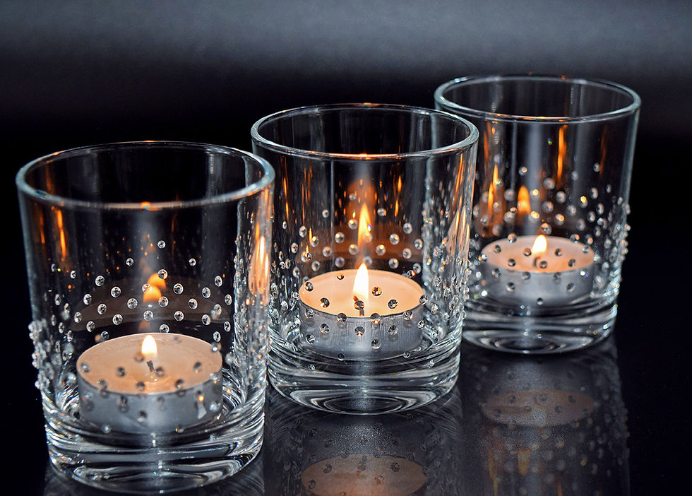 Teelichthalter, Strass, veredelt, Homedecor, Rhinestones, Strasssteine, Kristallsteine, Glitzer