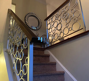 bubble design iron railing