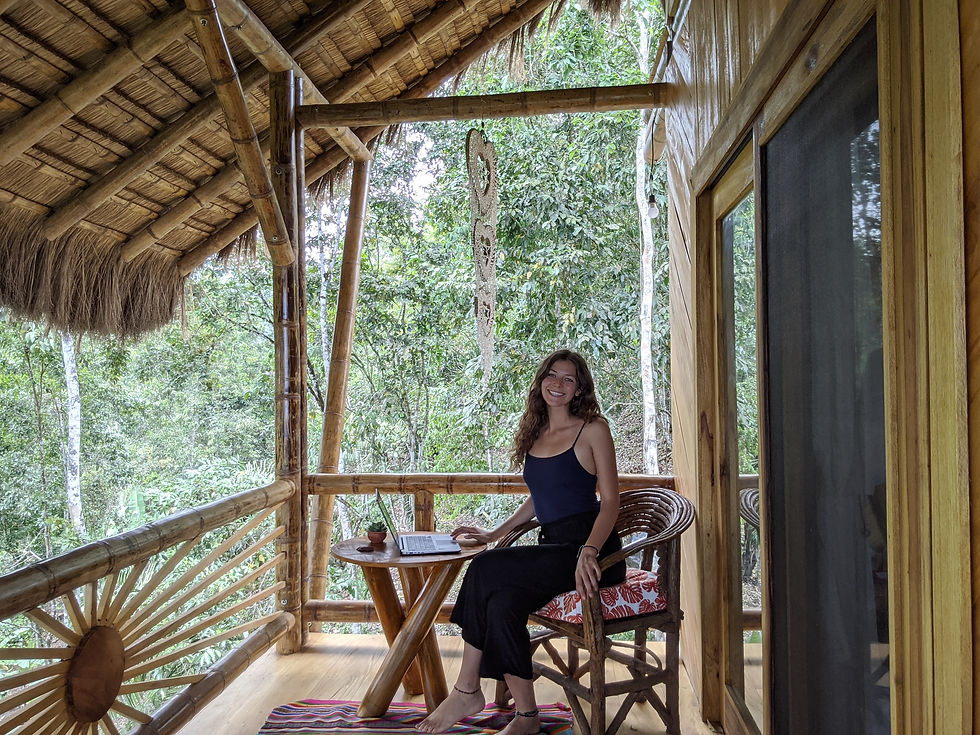 Christina Voll, our founder working remotely in Ecuador