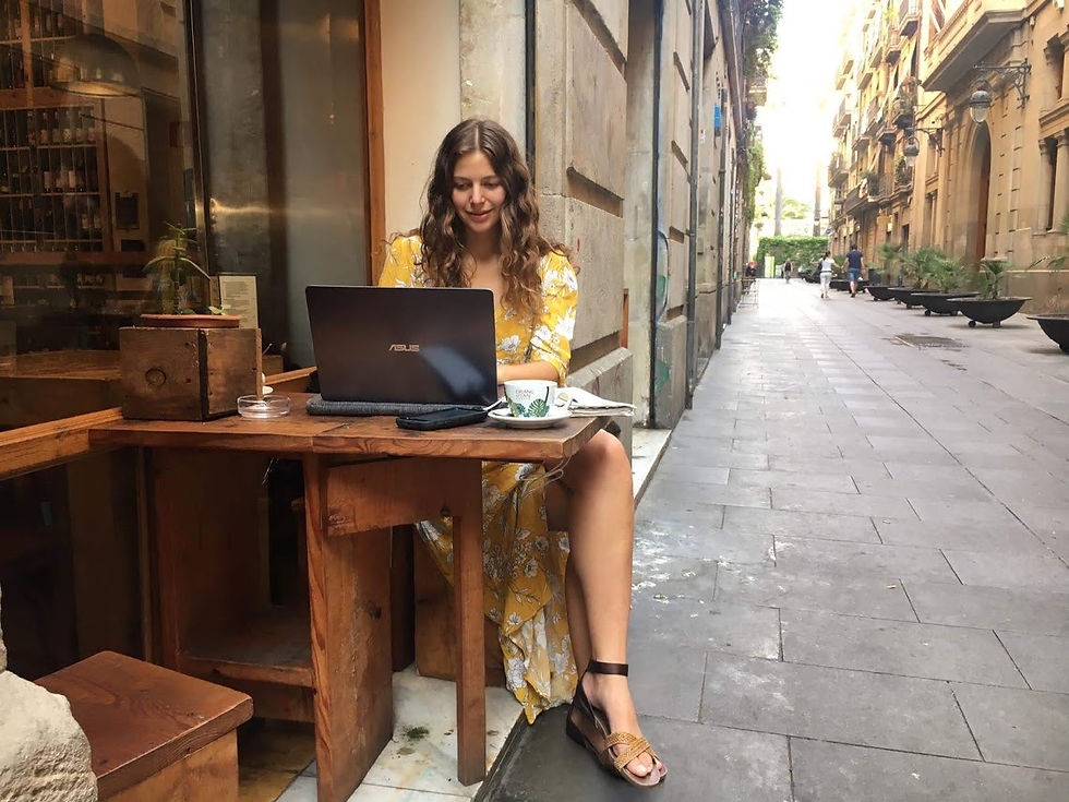 Christina Voll, our founder, working in Barcelona