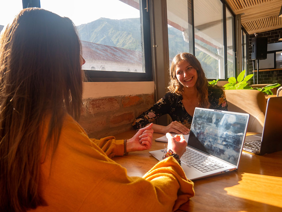 Christina Voll, our founder teaching in Ecuador