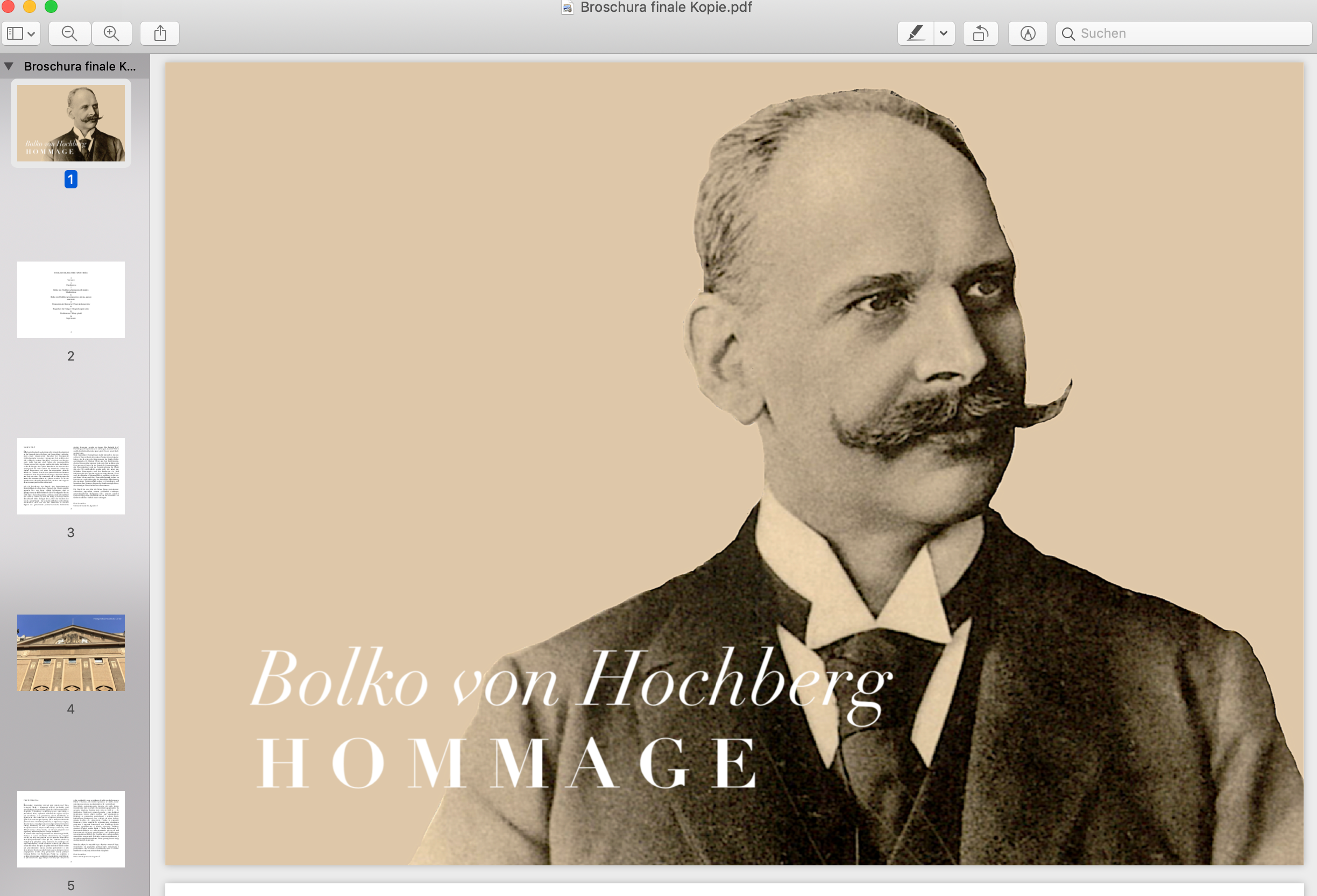 Bolko von Hochberg I Hommage (das Programm)