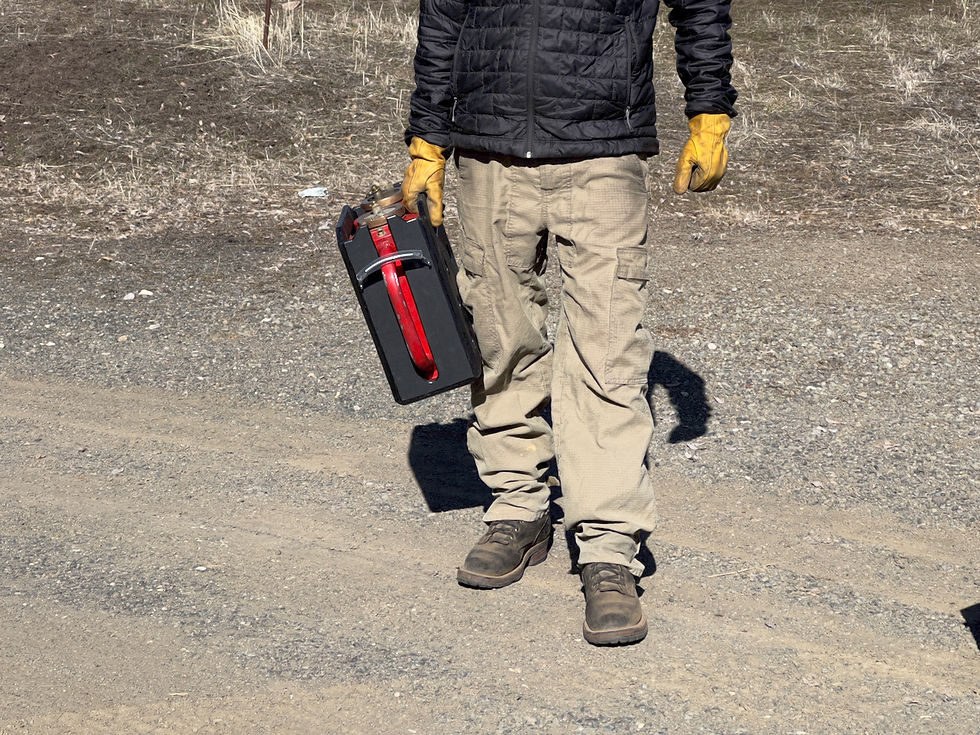 Thumbnail: Firefighter carrying Vulcan Fire Torch Carrier - 2- Pack