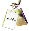 Gold gift bag with the Ivy Ann Shears logo printed on the front,