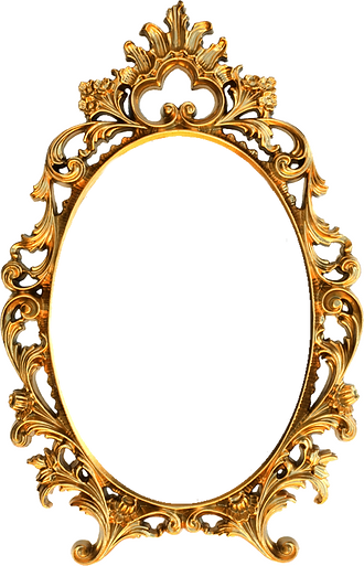 oval decorative gold picture frame