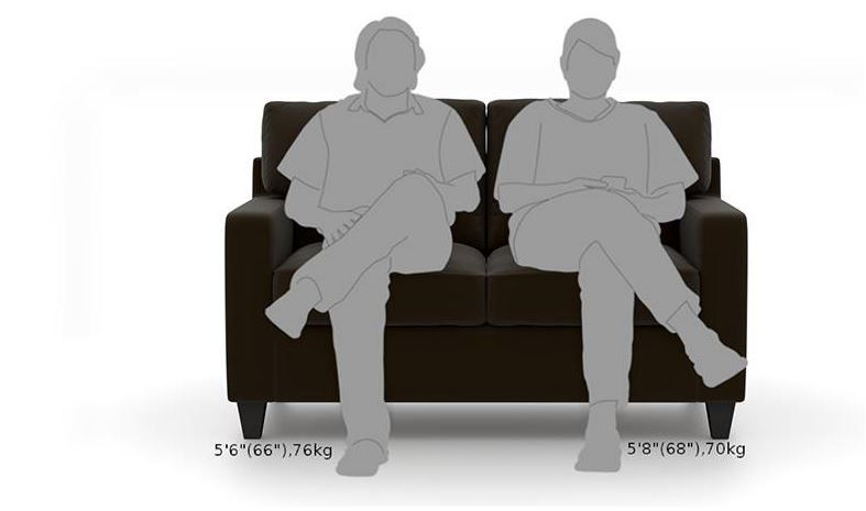 Thumbnail: Walton Compact 2 Seater Leatherette Sofa by URban Ladder