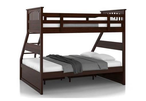Thumbnail: Barnley Single Over Queen Storage Bunk Bed by Urban Ladder