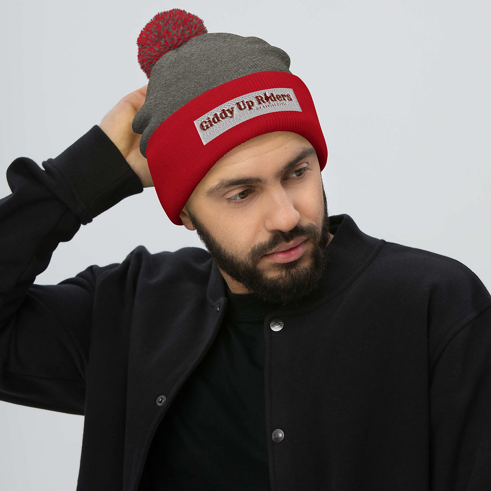Thumbnail: Giddy up Riders of KC Pom-Pom Beanie