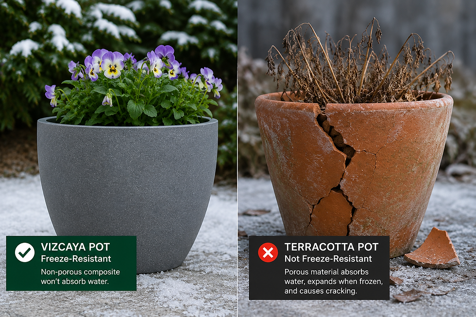 Why Vizcaya Pots Are Freeze-Resistant and Why Most Pots Aren't