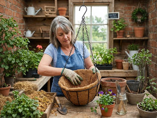 How to Line a Hanging Basket?