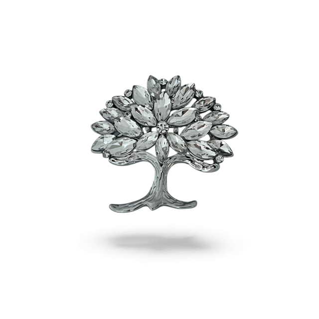 Silver Plated Tree of Life Brooch Mulberry Tree