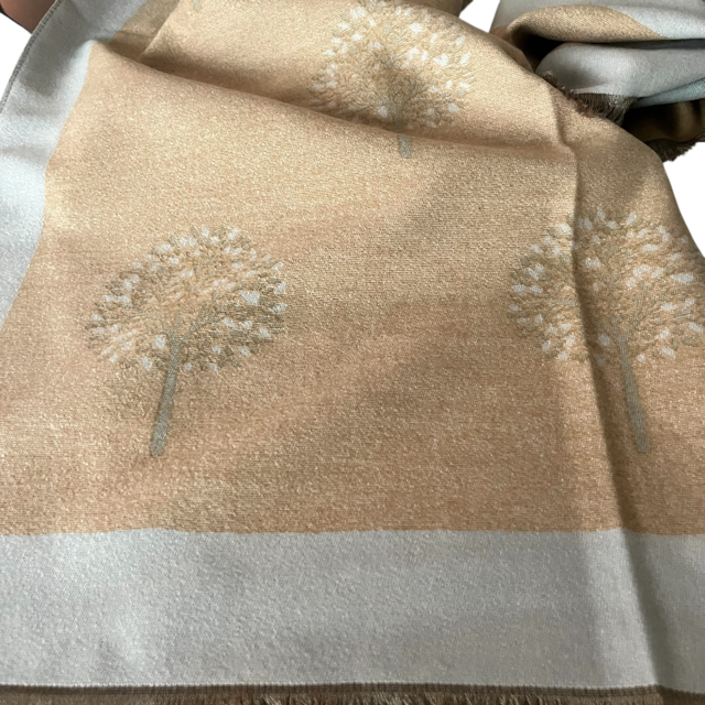 Thumbnail: reversible tree of life pashmina scarf reverse side