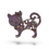 Thumbnail: lilac enamel cat brooch