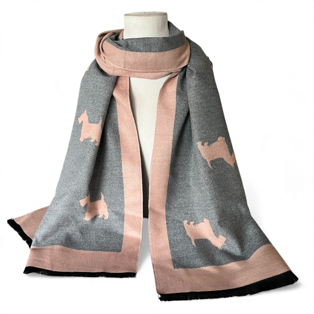 scotty dog luxury scarf