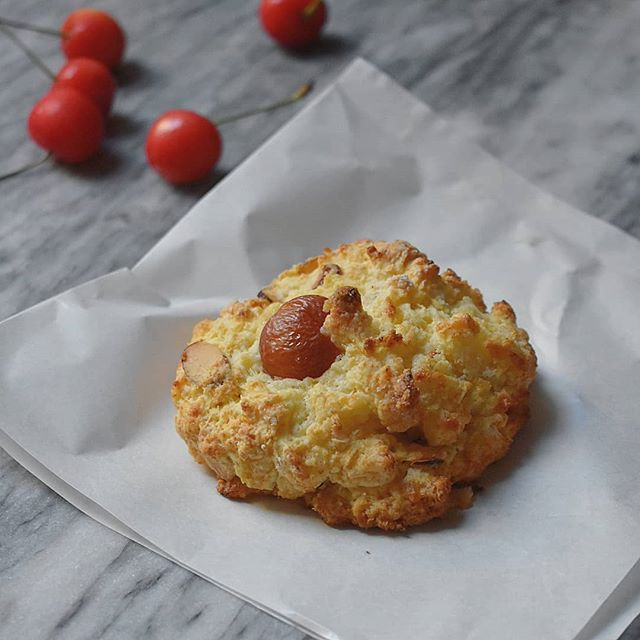 Cherry Almond Drop Scones