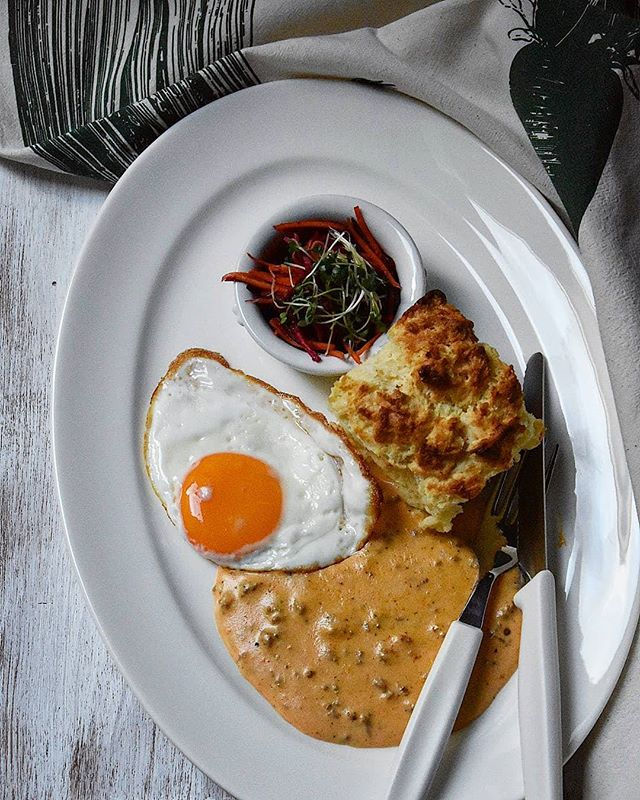 Mile High Biscuits with Cajun Gravy