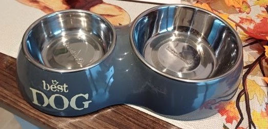 Eet- en drinkbakje blauw