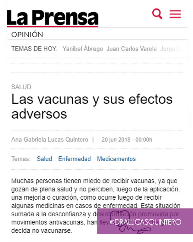 Las vacunas y sus efectos adversos