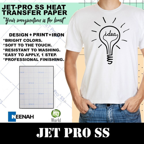 JET PRO SS Heat Transfer Paper Inkjet Printer Light Fabrics hgworld
