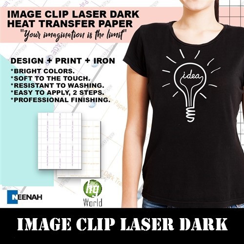 IMAGE CLIP LASER DARK Heat Transfer Papers Laser Printer Dark Fabrics