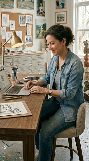 Woman getting started with ScriptAssist prescription cost savings program online