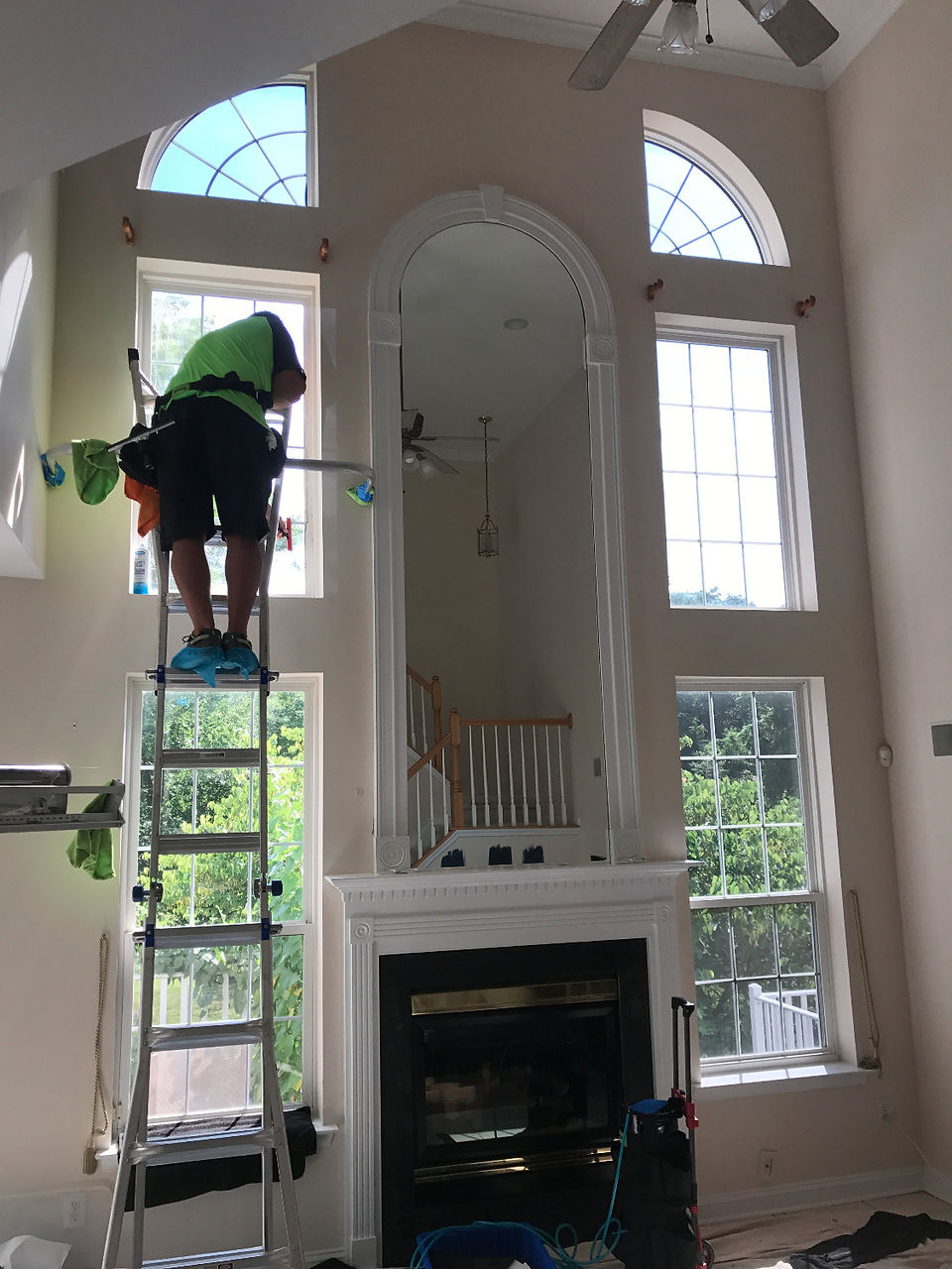 Black Diamond Tint preparing glass
