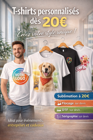 T-shirt personnisable dès 20€