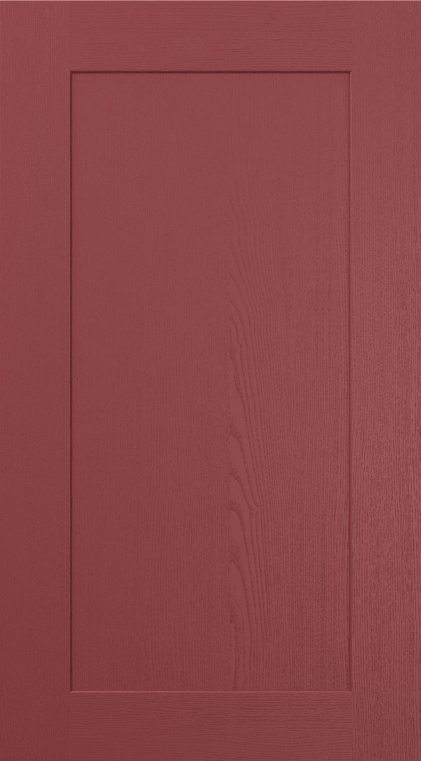 Aldana kitchen door in Antique Red, available from Potters Interiors in Gravesend.