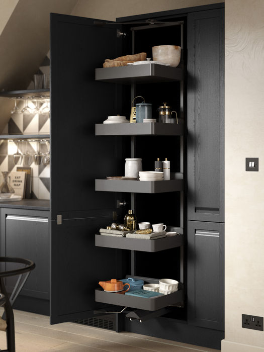 Harborne kitchen in Graphite and Lava by Potters Interiors in Gravesend.