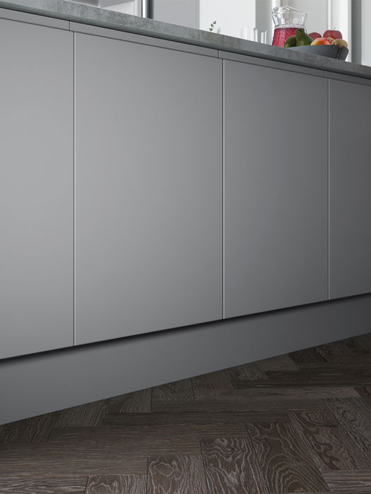 Strada Matte kitchen in Dust Grey and Light Grey and Graphite by Potters Interiors in Gravesend.
