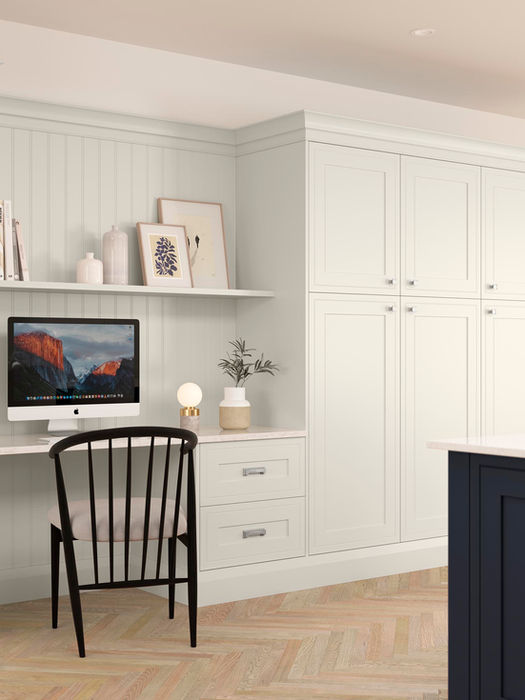 Ellesmere kitchen in Slate Blue and Light Grey by Potters Interiors in Gravesend.