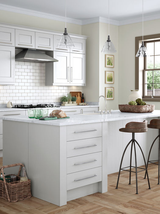 Wakefield kitchen in Light Grey by Potters Interiors in Gravesend.