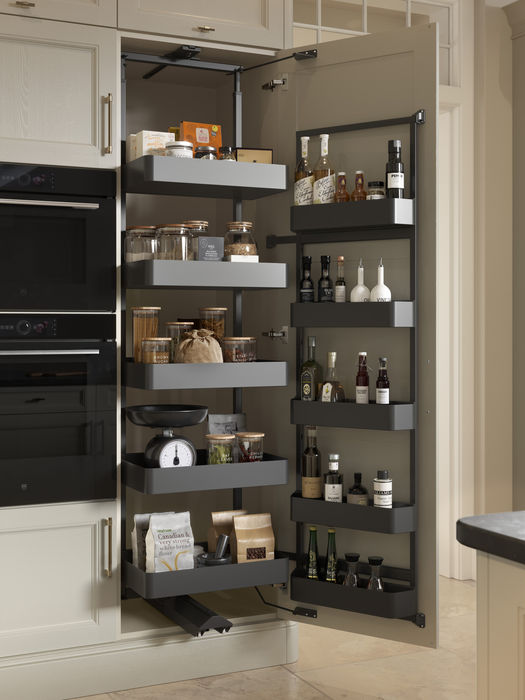 Lawrenson kitchen in Cannon Black and Lava by Potters Interiors in Gravesend.