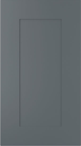 Georgia kitchen door in Gunmetal Grey, available from Potters Interiors in Gravesend.
