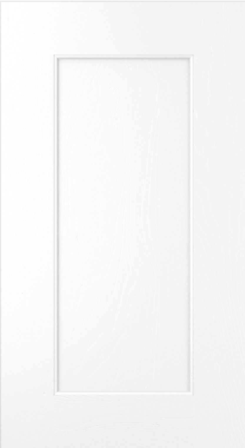 Wakefield kitchen door in Brilliant White, available from Potters Interiors in Gravesend.