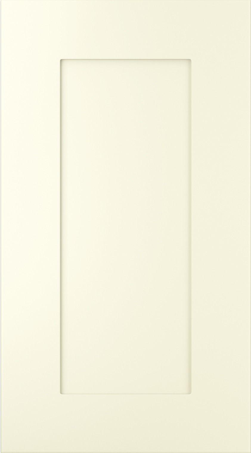 Georgia kitchen door in Ivory, available from Potters Interiors in Gravesend.