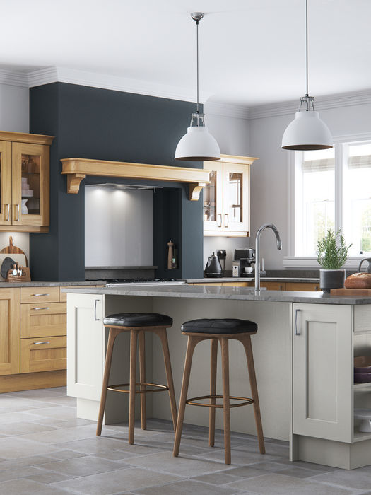 Wakefield kitchen in Light Oak by Potters Interiors in Gravesend.
