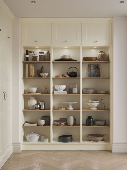 Winslow kitchen in Pantry Blue and Porcelain by Potters Interiors in Gravesend.
